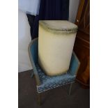 LLOYD LOOM STYLE CHAIR AND LAUNDRY BASKET