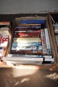 BOX OF MIXED BOOKS TO INCLUDE WAR AND MILITARY INTEREST