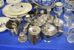 OLD HALL STAINLESS STEEL WARES, RANGE OF MIXED ITEMS TO INCLUDE TEA WARES, CRUET ITEMS, WINE