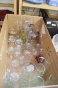 BOX OF MIXED DRINKING GLASSES