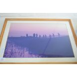 PHOTOGRAPHIC PRINT OF FIGURES IN A MARSHLAND SETTING, F/G