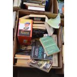 BOX OF BOOKS TO INCLUDE INSPECTOR MORSE COMPLETE COLLECTION, JUST WILLIAM