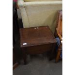 19TH CENTURY MAHOGANY FORMER COMMODE BOX, 47CM WIDE