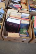 BOX OF MIXED DICTIONARIES AND ENCYCLOPAEDIAS TO INCLUDE THE DICTIONARY OF MYTHOLOGY BY J A COLEMAN