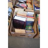 BOX OF MIXED DICTIONARIES AND ENCYCLOPAEDIAS TO INCLUDE THE DICTIONARY OF MYTHOLOGY BY J A COLEMAN