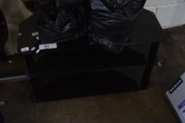 BLACK GLASS TV STAND