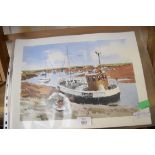 KEN HAYES, TWO STUDIES - LOW TIDE BRANCASTER AND SAILDAY 2014, UNFRAMED