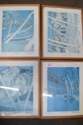 JOHN BRUNSDEN, FOUR FRAMED PRINTS, VIEWS OF THE SEYCHELLES