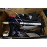 BOX OF BICYCLE ACCESSORIES