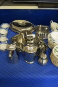 OLD HALL STAINLESS STEEL WARES TO INCLUDE TOAST RACKS, TEA WARES, SERVING DISHES, COVERED ENTRÉE