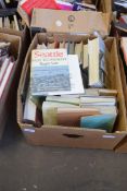 BOX OF MIXED BOOKS TO INCLUDE THE NATIONAL TRUST GUIDE AND 12 CITIES BY JOHN GUNTHER ETC