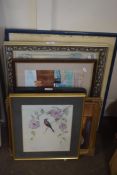 MIXED LOT COMPRISING PICTURES AND PRINTS TO INCLUDE FRAMED MAP OF NORFOLK