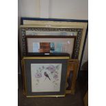 MIXED LOT COMPRISING PICTURES AND PRINTS TO INCLUDE FRAMED MAP OF NORFOLK