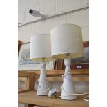 TWO MODERN TABLE LAMPS