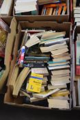 BOX OF MIXED BOOKS TO INCLUDE AGATHA CHRISTIE AND JOHN CREASEY COLLECTIONS