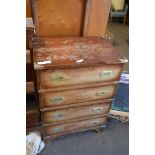 REPRODUCTION MILITARY STYLE FOUR DRAWER CHEST, 59CM WIDE