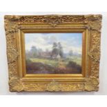 John G. Mace (British 20C) A Country Landscape . Oil on board, signed . Approx 11x15 inches.