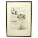 Rowland Langmaid (British 20C), A set of 4 prints on the Laws of the Navy. Etchings on paper,