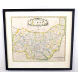 Two maps of Suffolk . Coloured prints. Provenance: The Rowley Gallery, London. Approx 15x21