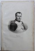 A 19 Century Portriat of Napolian Bonaparte (1769-1821). Lithograph on card. Approx 19x12 inches.