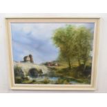 LESLIE LAING (British, 20th century), A Norfolk landscape, oil on board, signed, 16 x 20ins