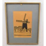 NICHOLAS BARNHAM (British, 20th century) 'Burnham Overy Mill', artist's proof, woodcut, inscribed