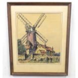 JOHN REES (British, 20th century), Windmill at Cley, Norfolk. Rees worked as an illustrator for
