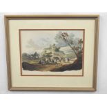 Pair of prints depicting English rural scenes, colour lithographs on paper, 11 x 13ins