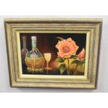 Kenneth Grant (British 20C), A Still life . Oil on canvas, signed. Approx 8.5x13.5 inches.