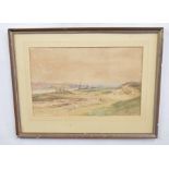 E. Jennings (British 19C), A coastal view looking inland. Watercolour, signed. Approx 13x19 inches.