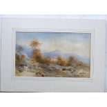 Edward Tucker (British 19C), A Continental landscape . Watercolour on paper, signed. Approx 9x15