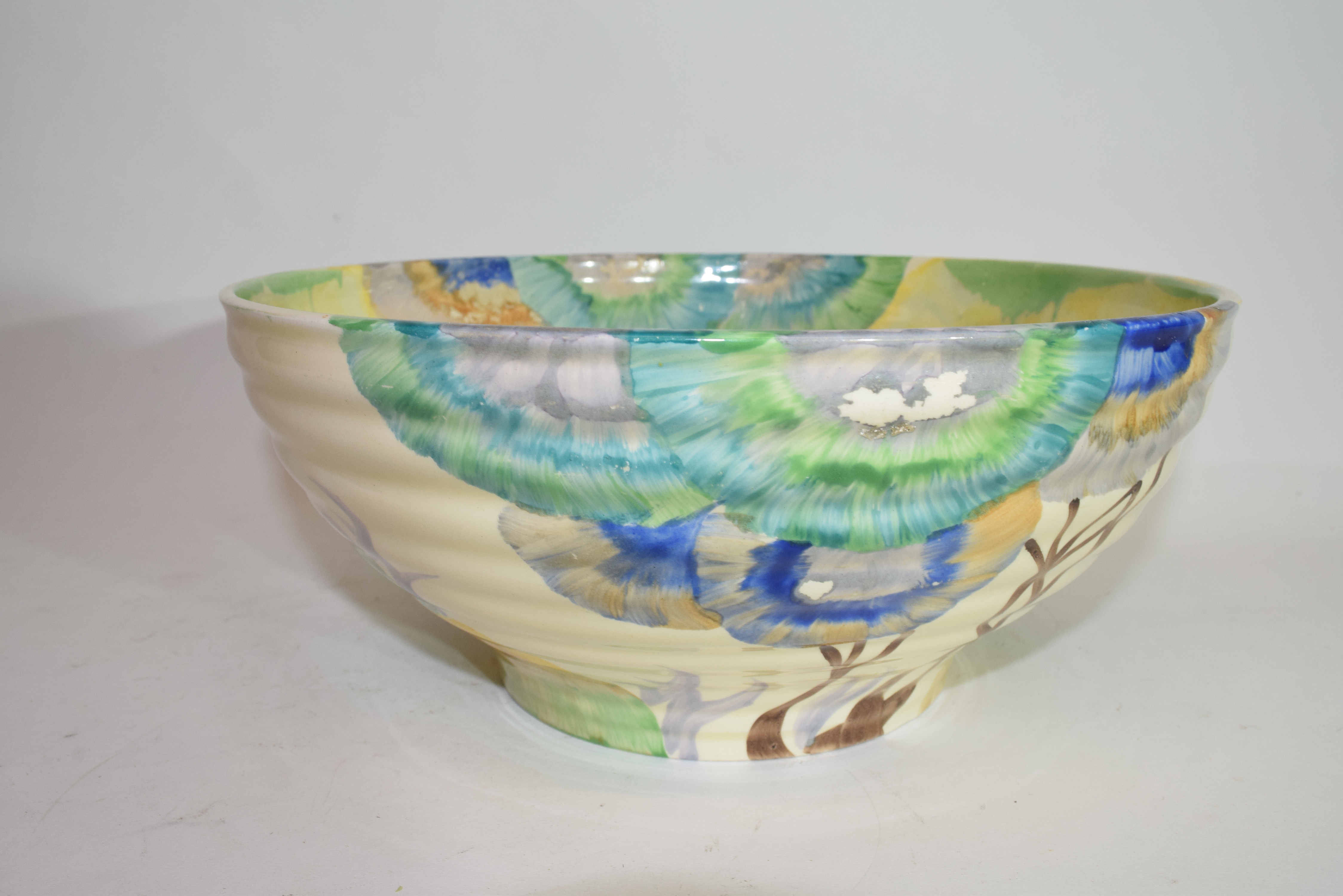 Large Clarice Cliff bowl in the Rhodanthe pattern