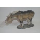 Large Royal Copenhagen model of a horse with monogram to base and dated 1912, model no 1362