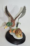 Kaiser model of ducks on wooden base