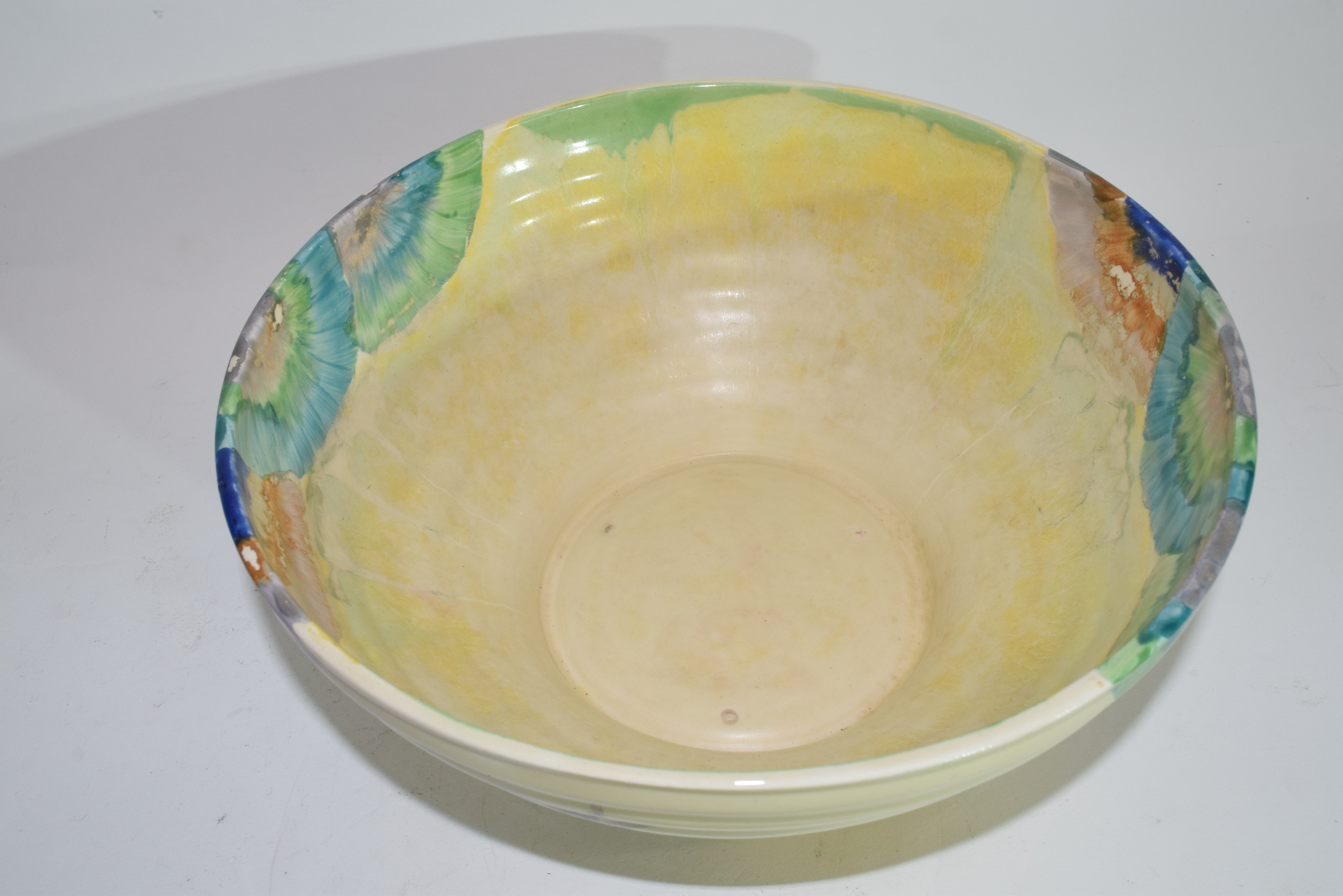 Large Clarice Cliff bowl in the Rhodanthe pattern - Image 2 of 3