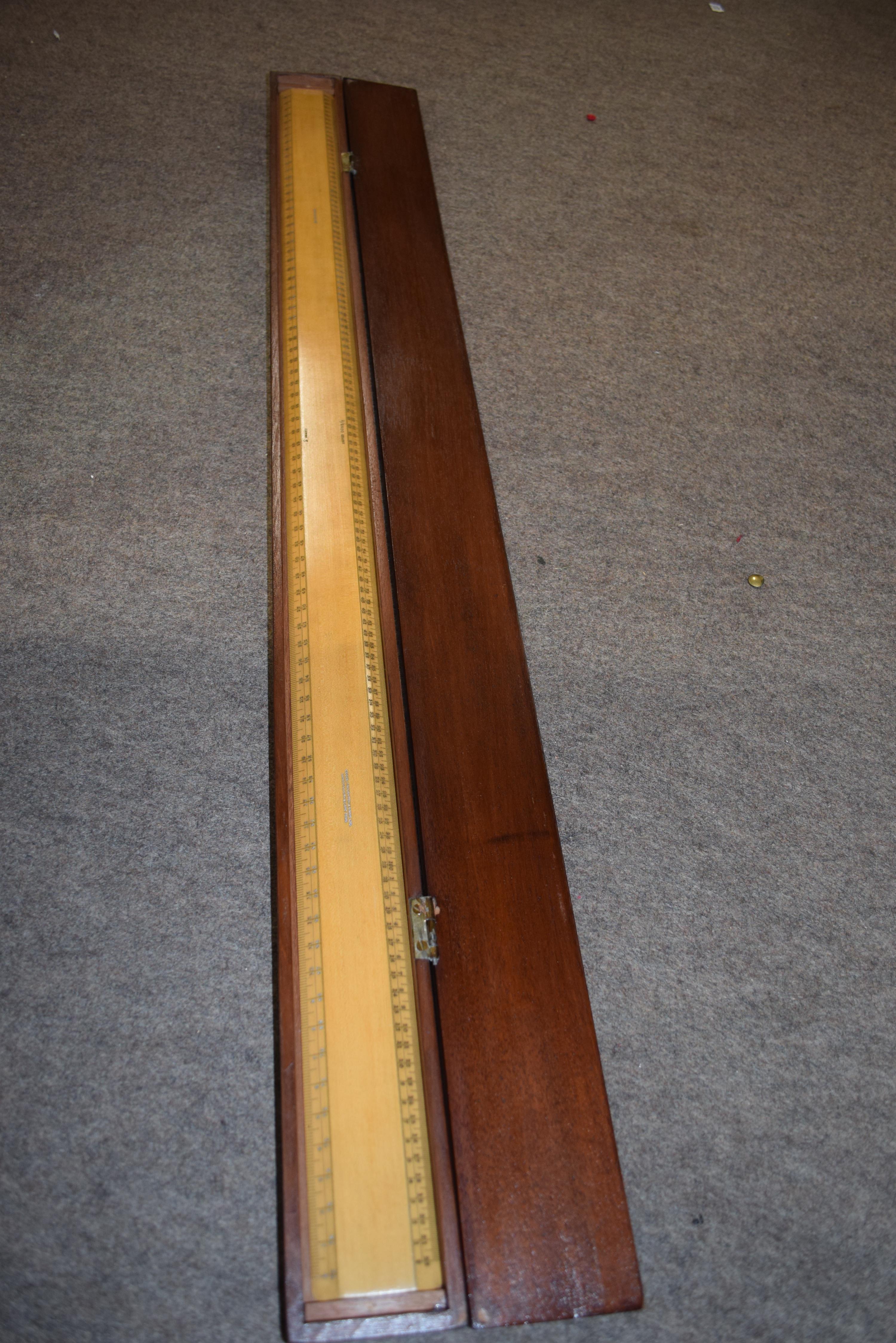 Large draughtsman's ruler by Cooke Troughton & Simms Ltd, London, the ruler with divisions in - Bild 2 aus 2