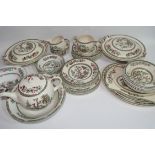 Extensive quantity of Johnson Bros tea and dinner wares all decorated in the Indian Tree pattern