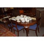 Set of six Victorian mahogany bar back dining chairs comprising two carvers with scrolled arms and