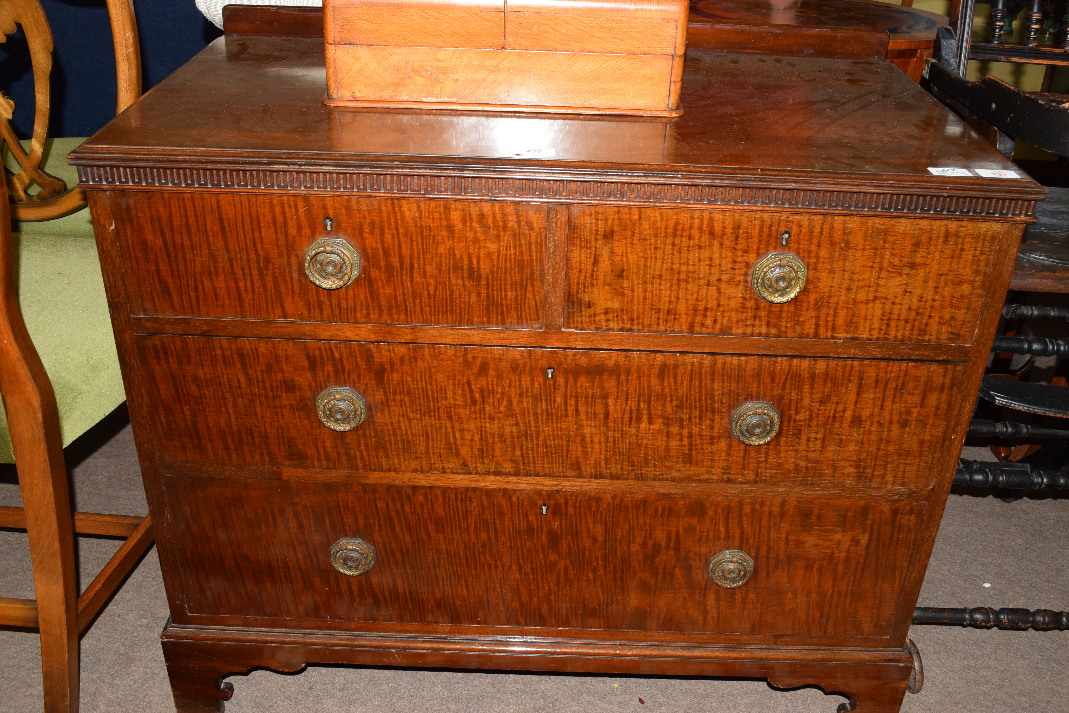 A Waring & Gillow chest of two short over two long drawers, width approx 92cm