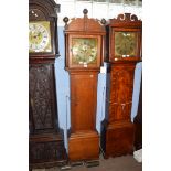 William Nash, Bridge, (Kent) 18th century oak cased longcase clock, the brass and silvered face with