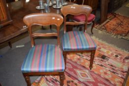 Set of six Victorian mahogany bar back dining chairs, comprising one carver and five single chairs