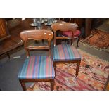 Set of six Victorian mahogany bar back dining chairs, comprising one carver and five single chairs