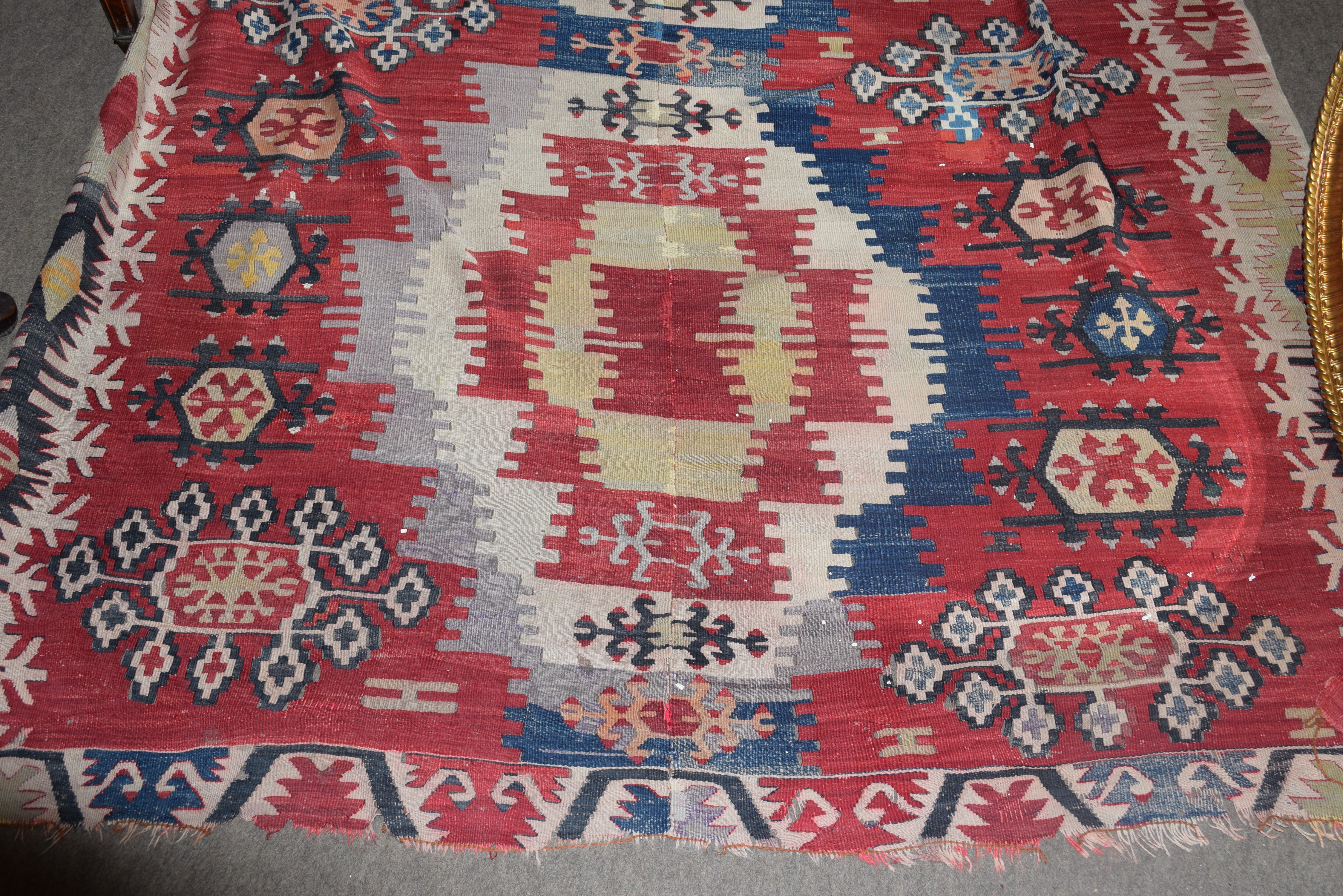 Modern Kilim in the Bor pattern, 355 x 152cm, originally purchased from The Kilim House, Fulham, - Image 2 of 2