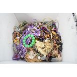 LARGE BOX OF COSTUME JEWELLERY