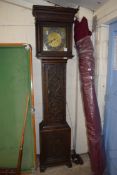 BENJAMIN SMITH ALFRETON, A GEORGE III AND LATER OAK CASED 8-DAY LONGCASE CLOCK (A/F), 224CM HIGH