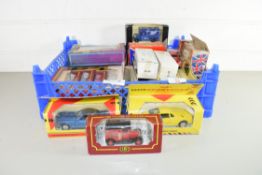 BOX CONTAINING MODERN TOY VEHICLES