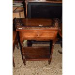 MID-20TH CENTURY OAK HALL TABLE WITH SINGLE DRAWER AND CARVED DETAIL, 71CM WIDE