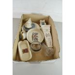 BOX OF CRESTED CHINA WARES