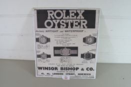 REPRODUCTION ROLEX OYSTER ADVERTISING POSTER