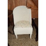 LLOYD LOOM TYPE WHITE PAINTED CHAIR